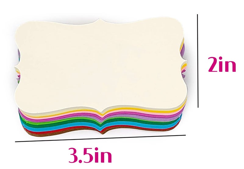 PPAPPAPPIYO Color Blank index cards Business Cards (110) Paper 3.5 in x 2 in - Blank - Image 2